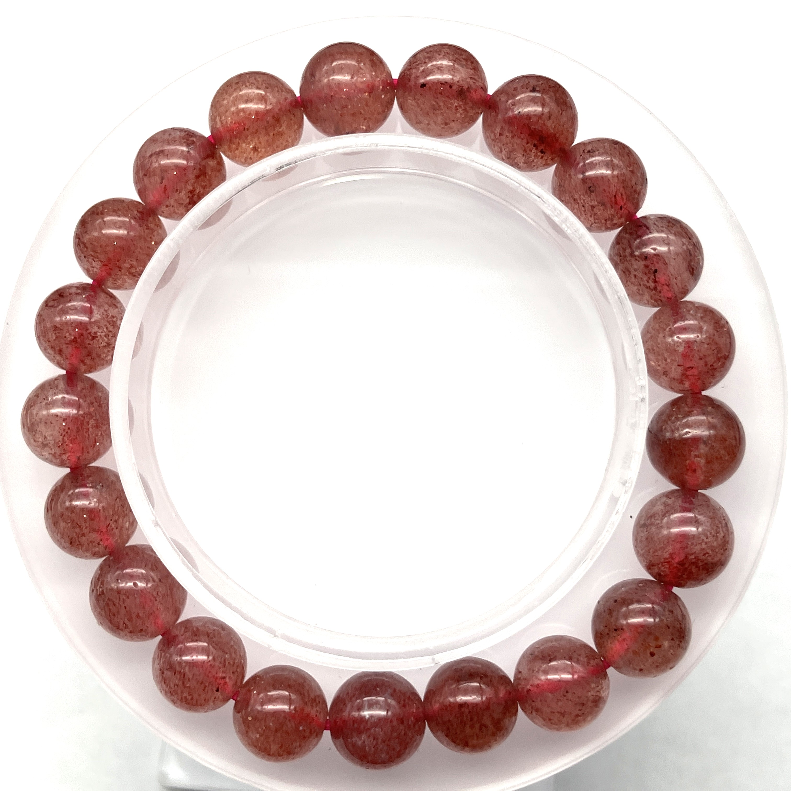 ストロベリークォーツブレス　9mm No,4484