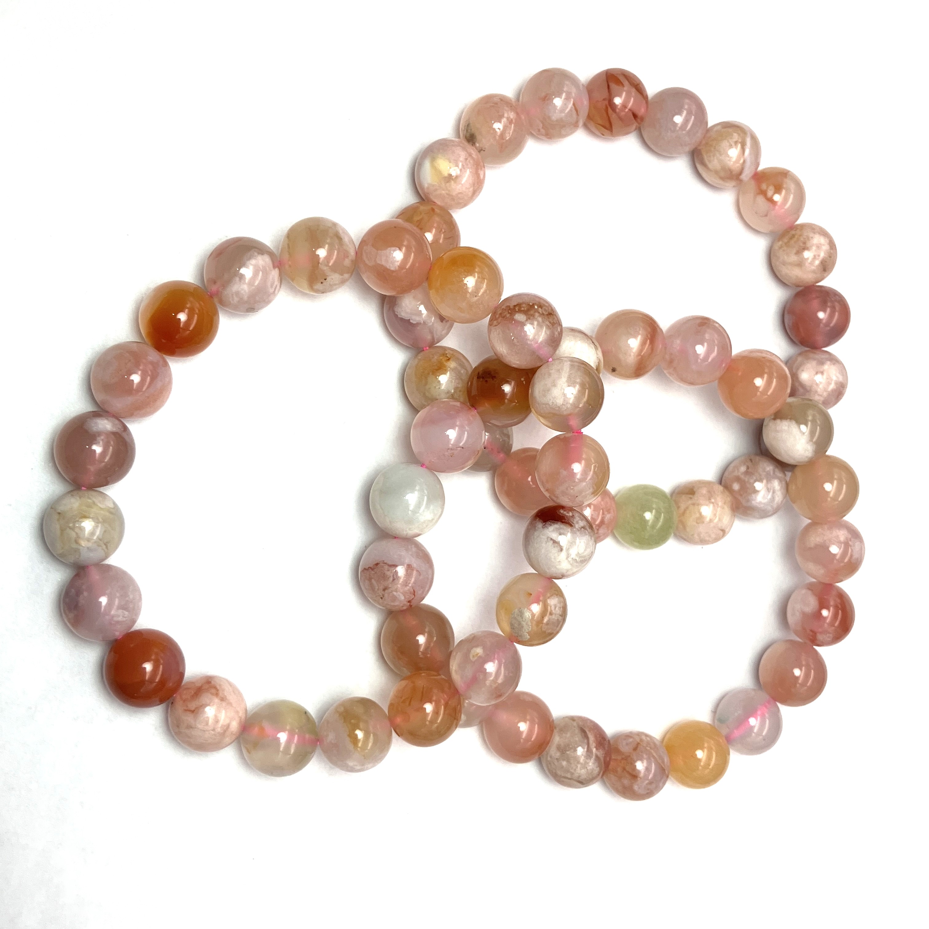 桜メノウブレス 10mm　No,4488