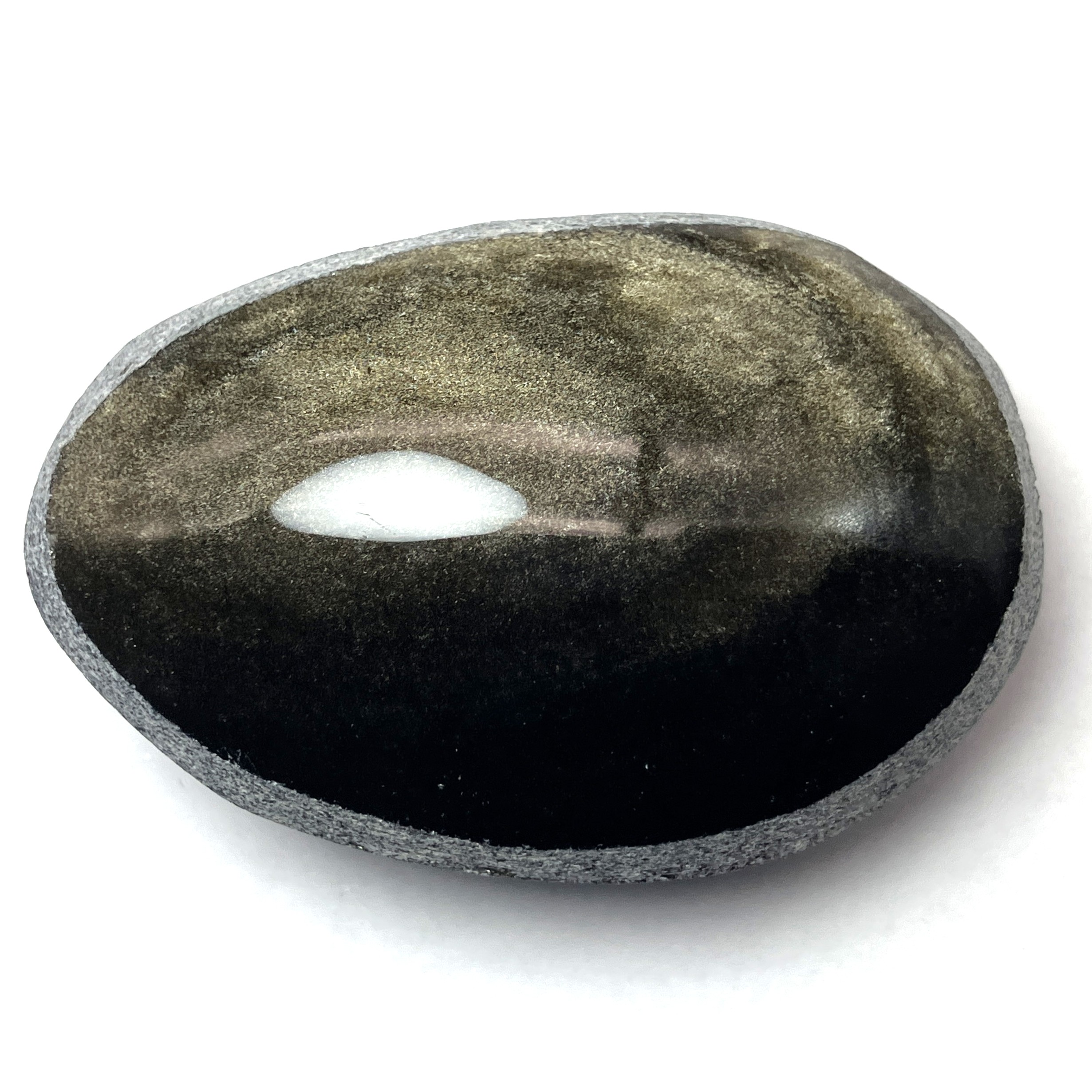 ゴールデンオブシディアン 約150g　（一面磨き） No,4553