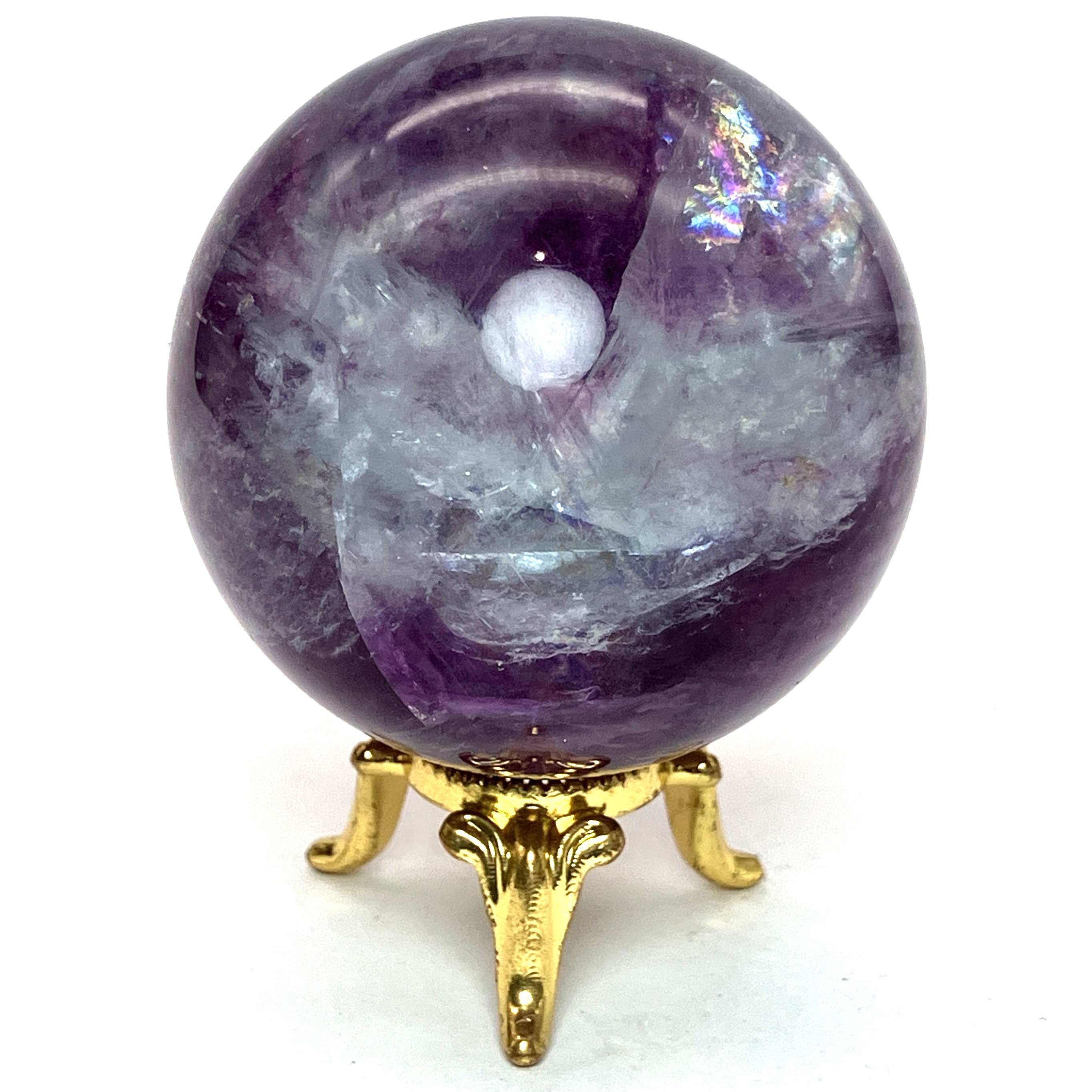 フローライト丸玉　 約160g（内モンゴル）No,4669