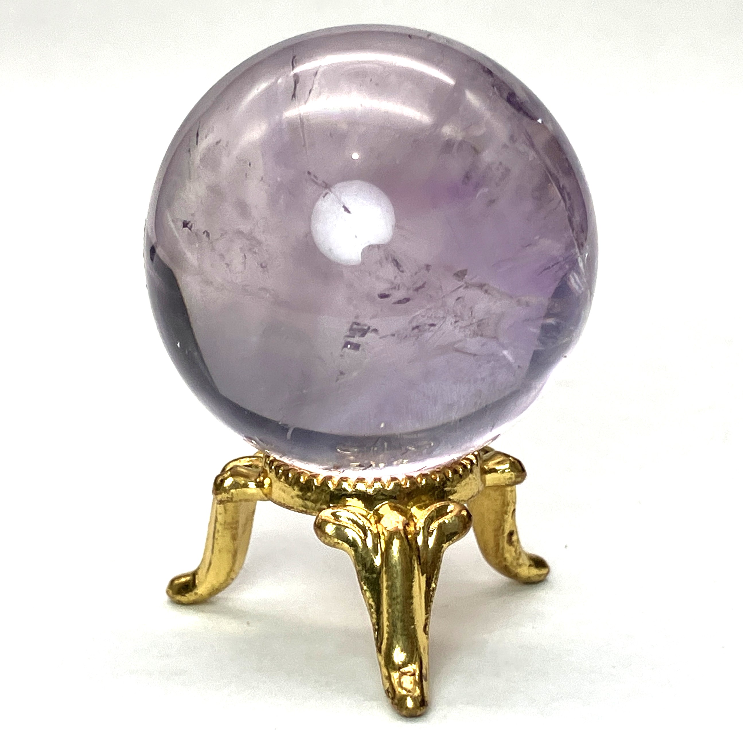 ラベンダーアメジスト 丸玉　 約50g　No,4689