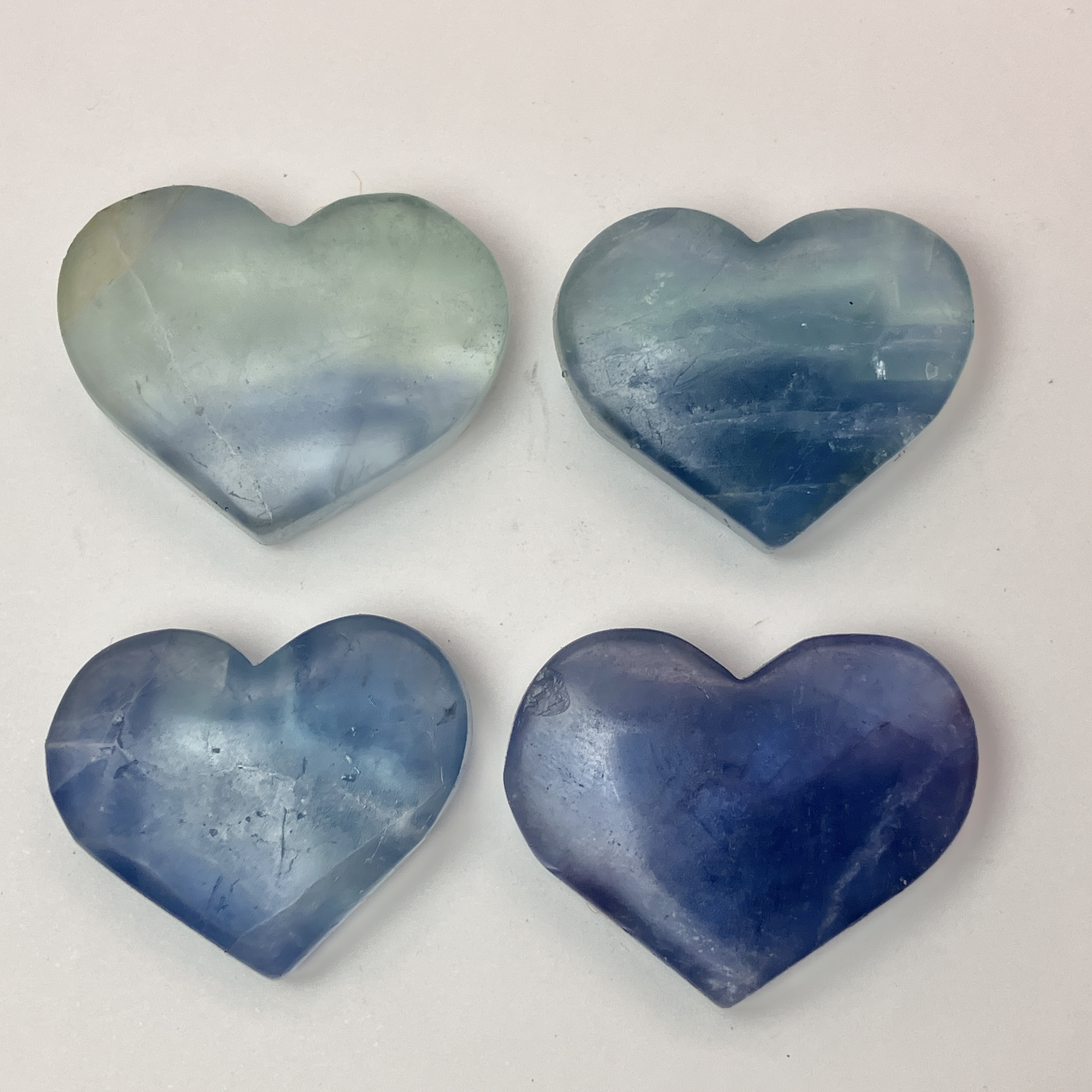 ブルーフローライト ハート (M)　No,5016