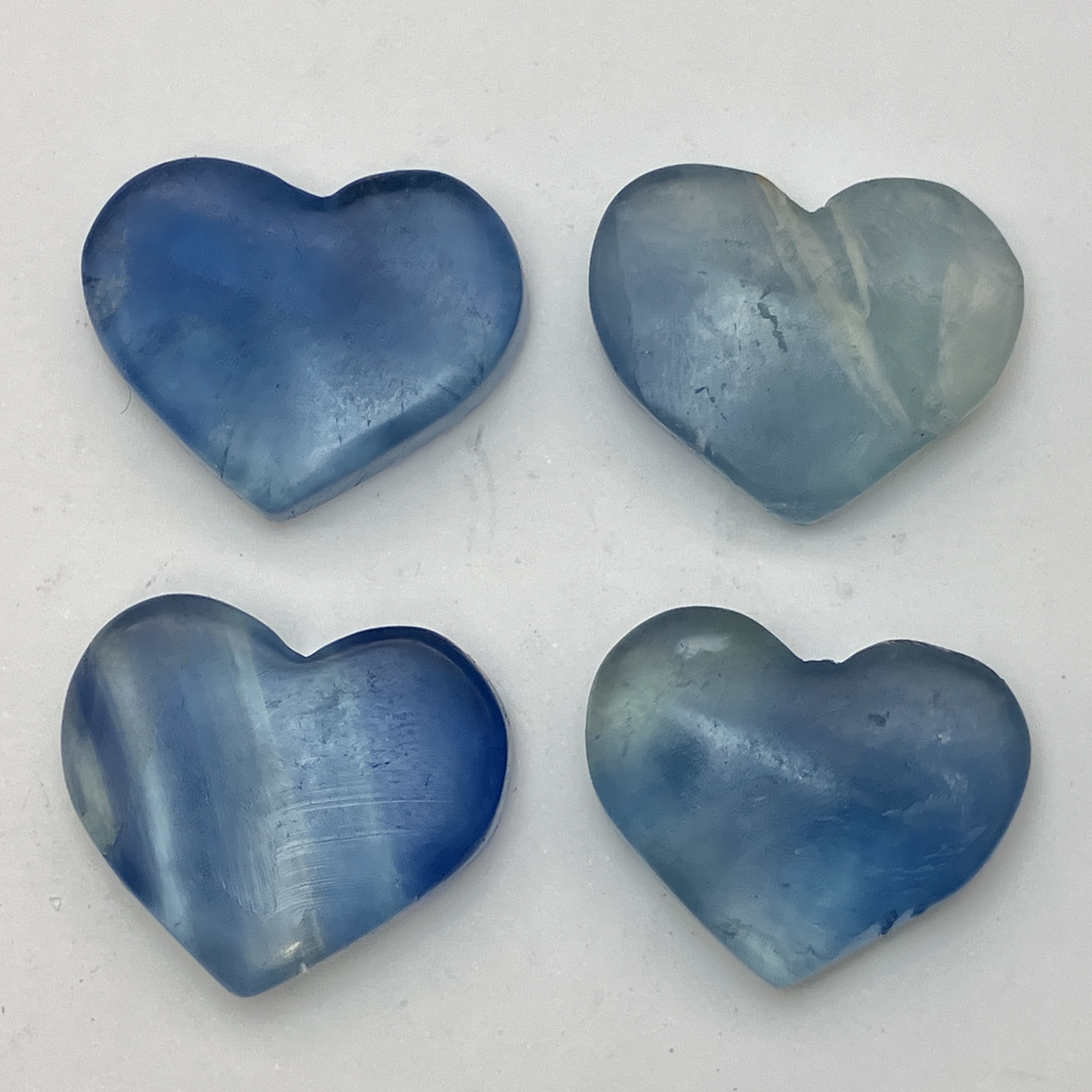 ブルーフローライト ハート (S)　No,5017