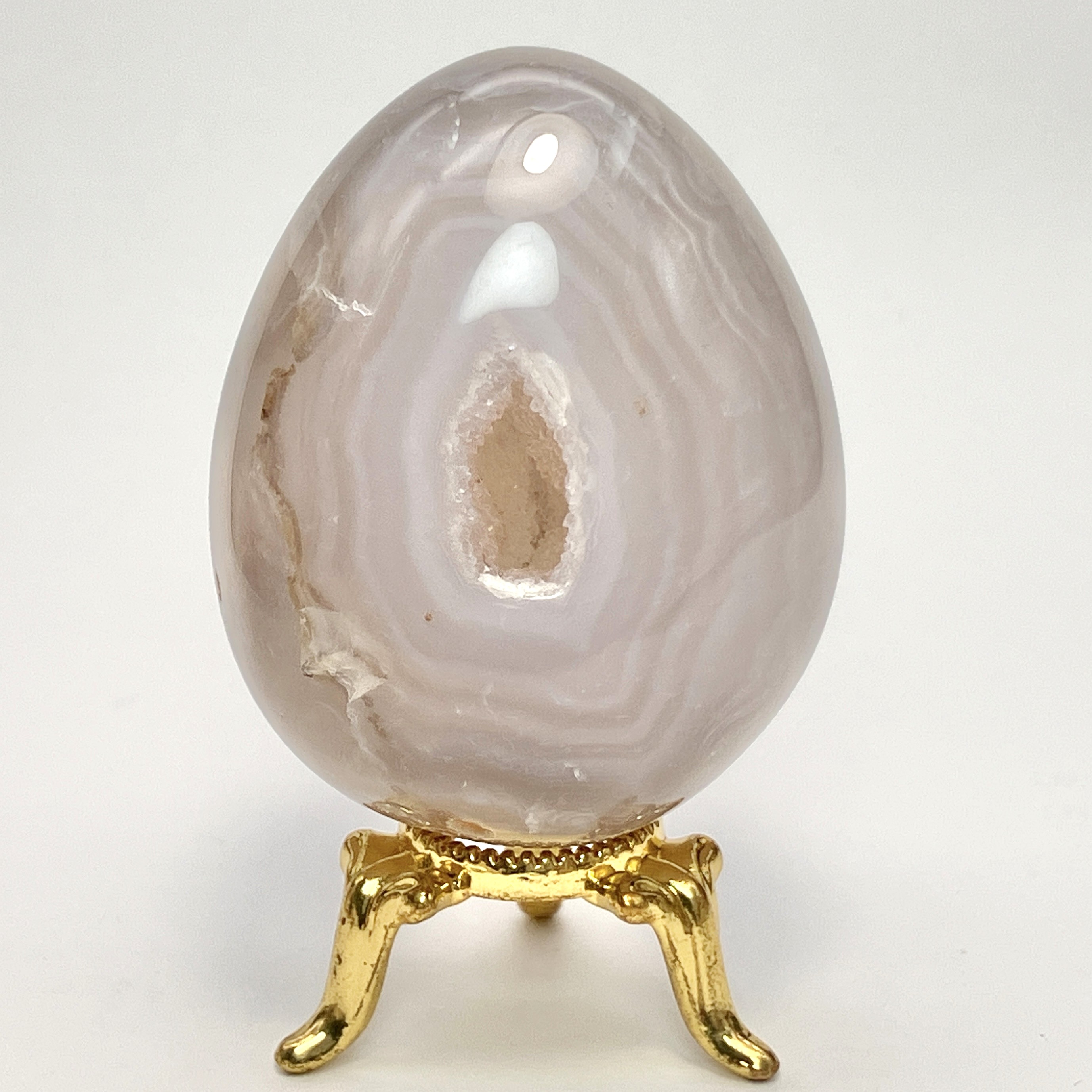 ホワイトメノウ エッグ（L）No,5044