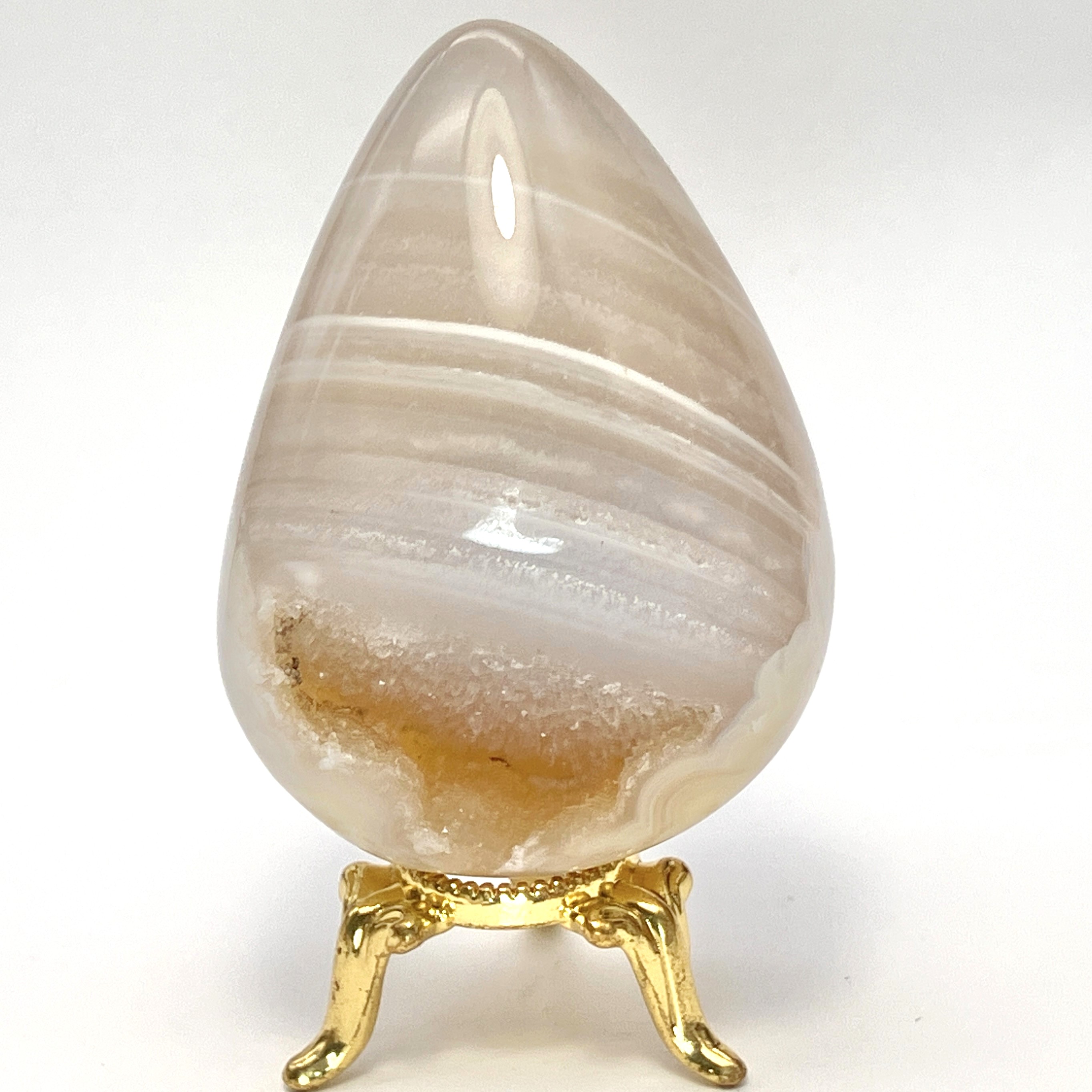 ホワイトメノウ エッグ（L）No,5045