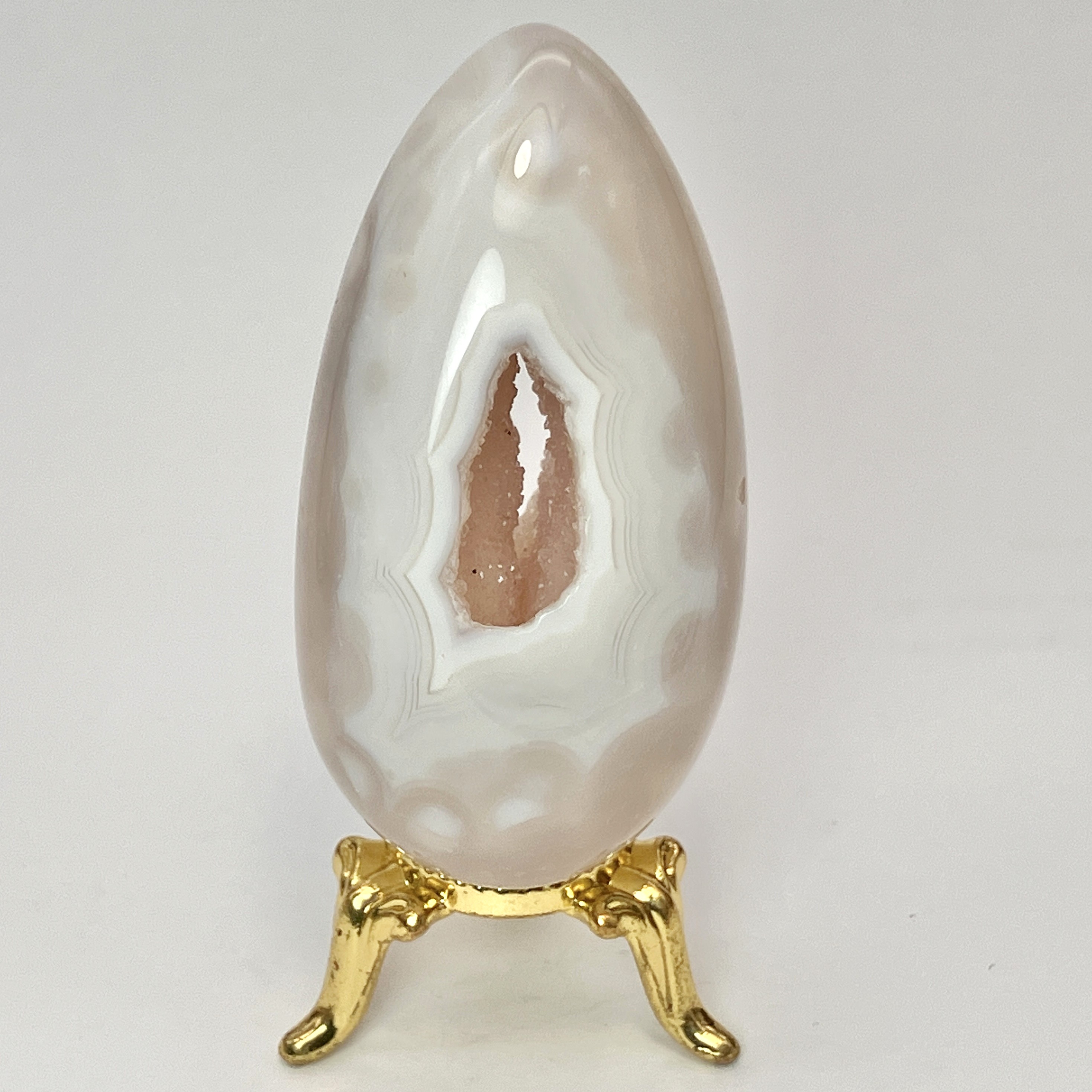 ホワイトメノウ エッグ（L）No,5046