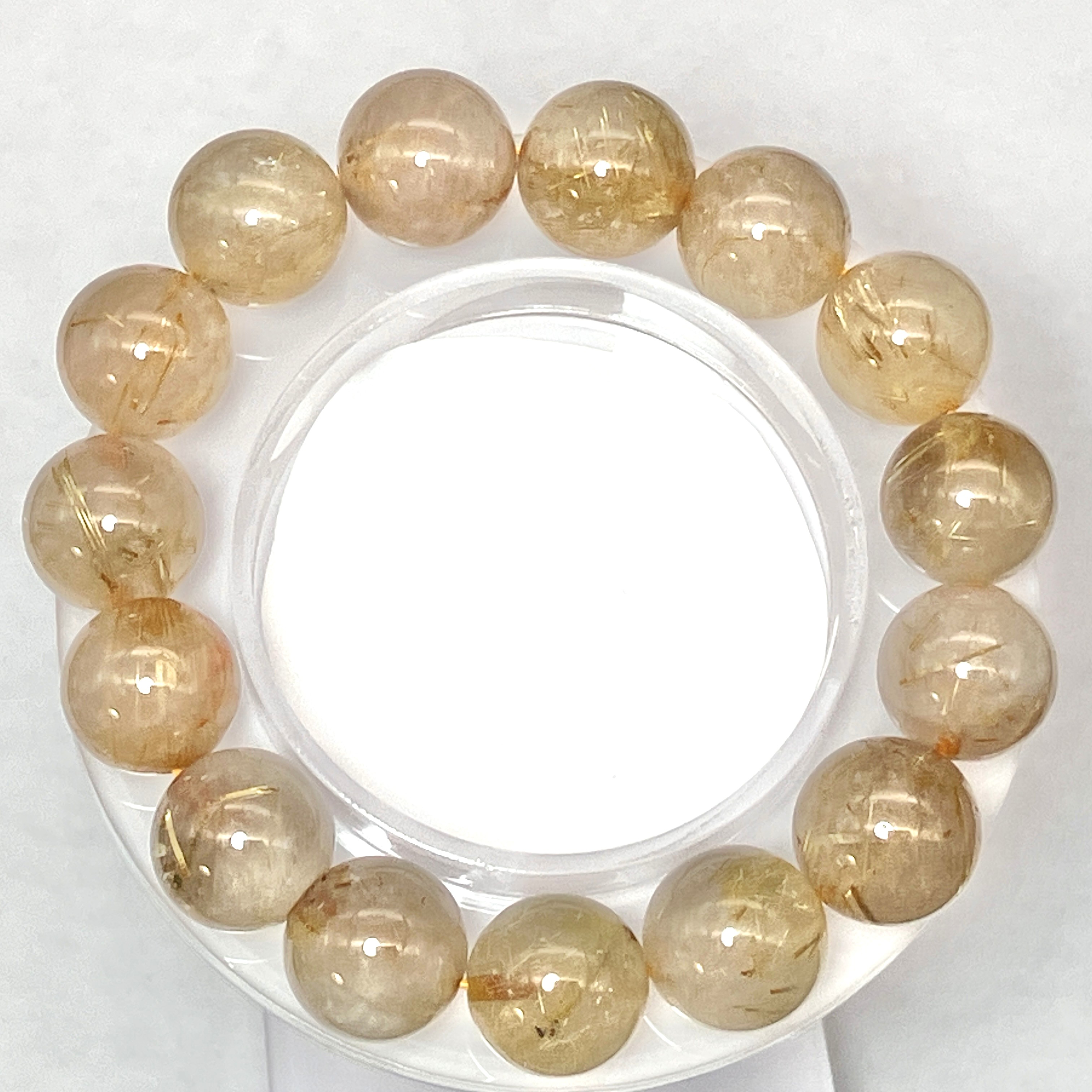 ルチル大玉ブレス　14～16mm　No,5181