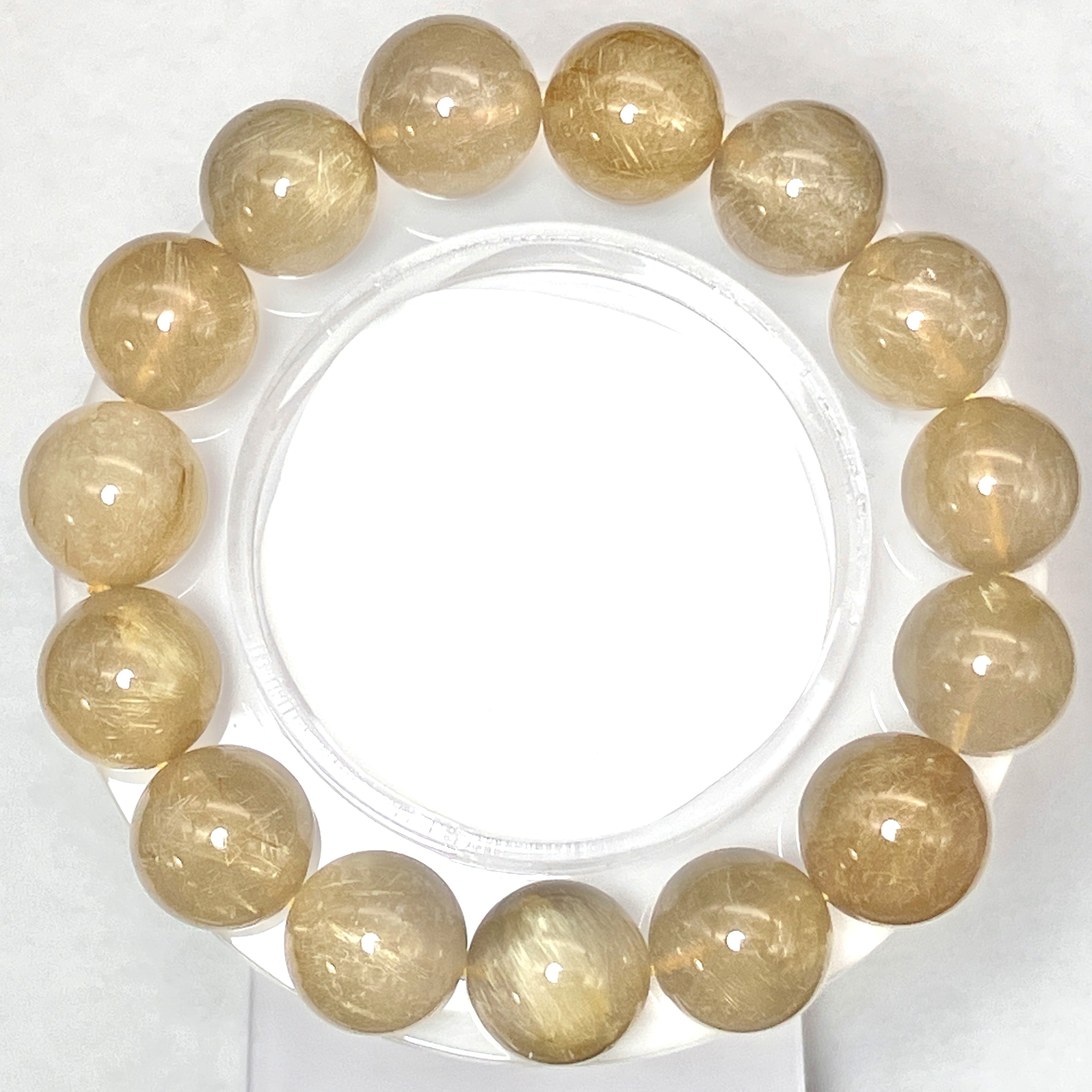 ルチル大玉ブレス　14～16mm　No,5182