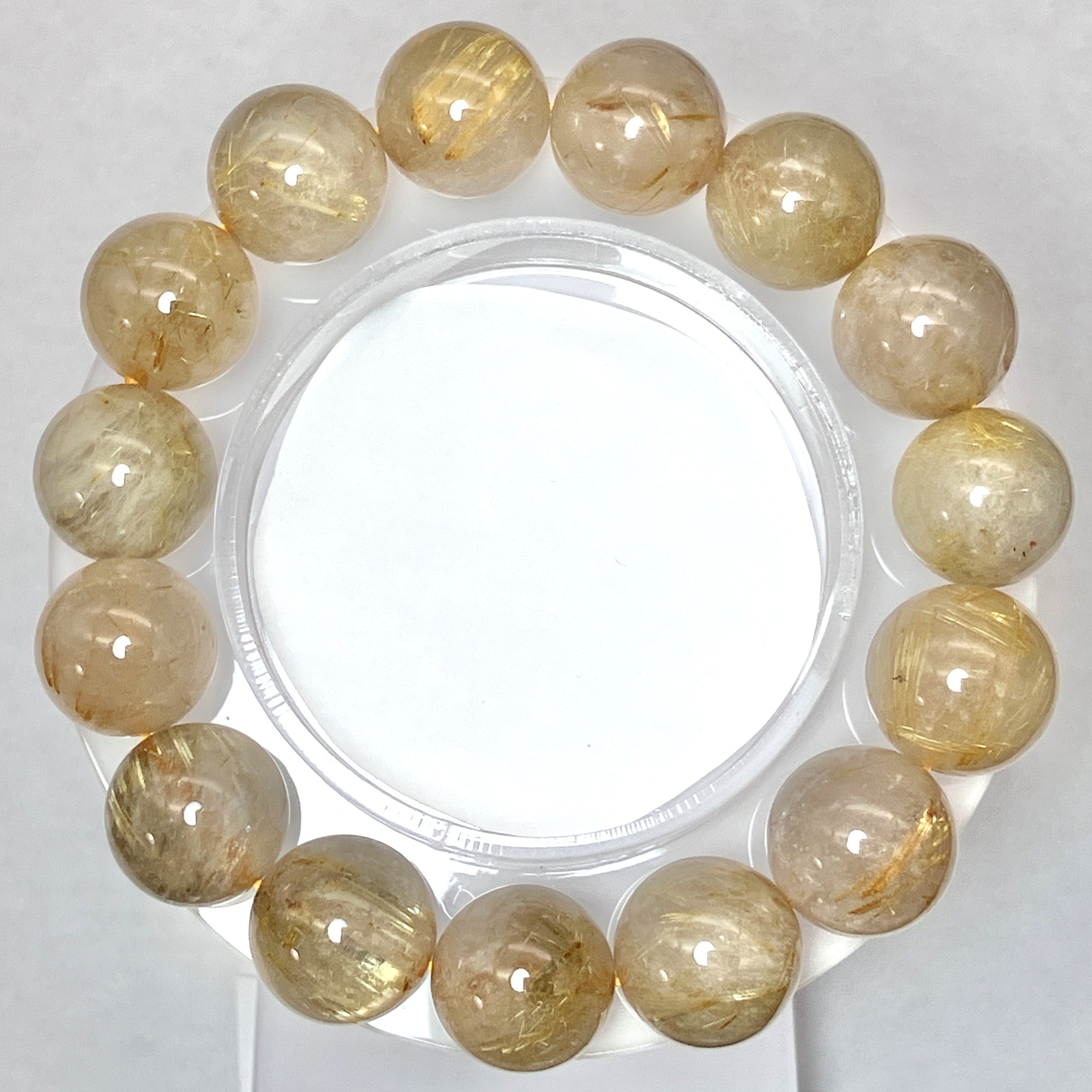 ルチル大玉ブレス　14～16mm　No,5183