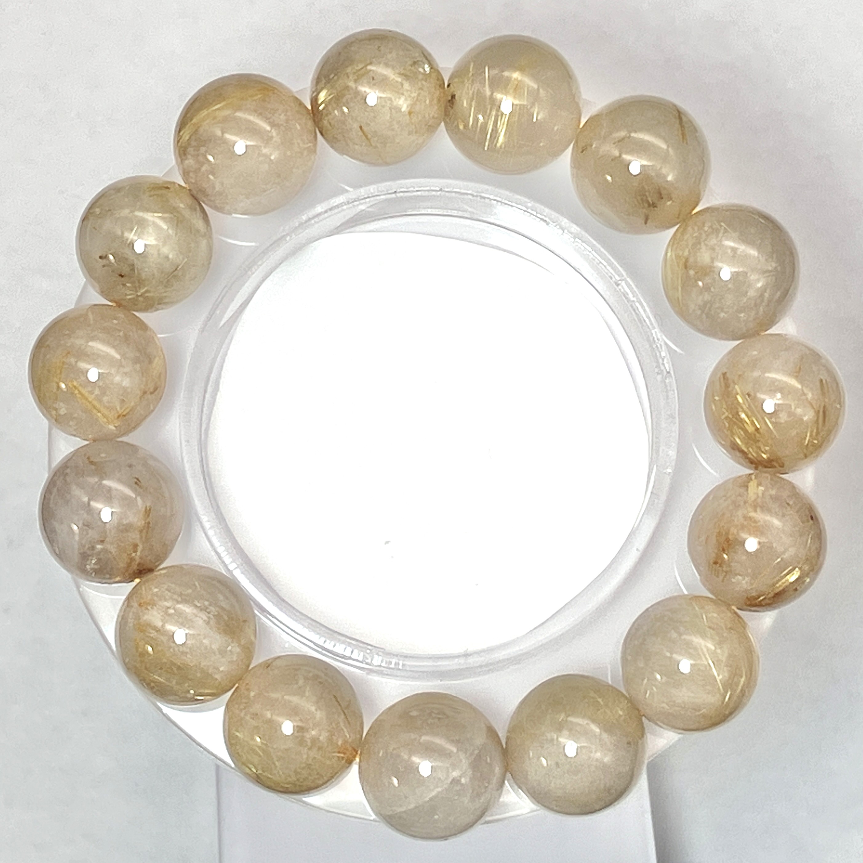 ルチル大玉ブレス　14～16mm　No,5184