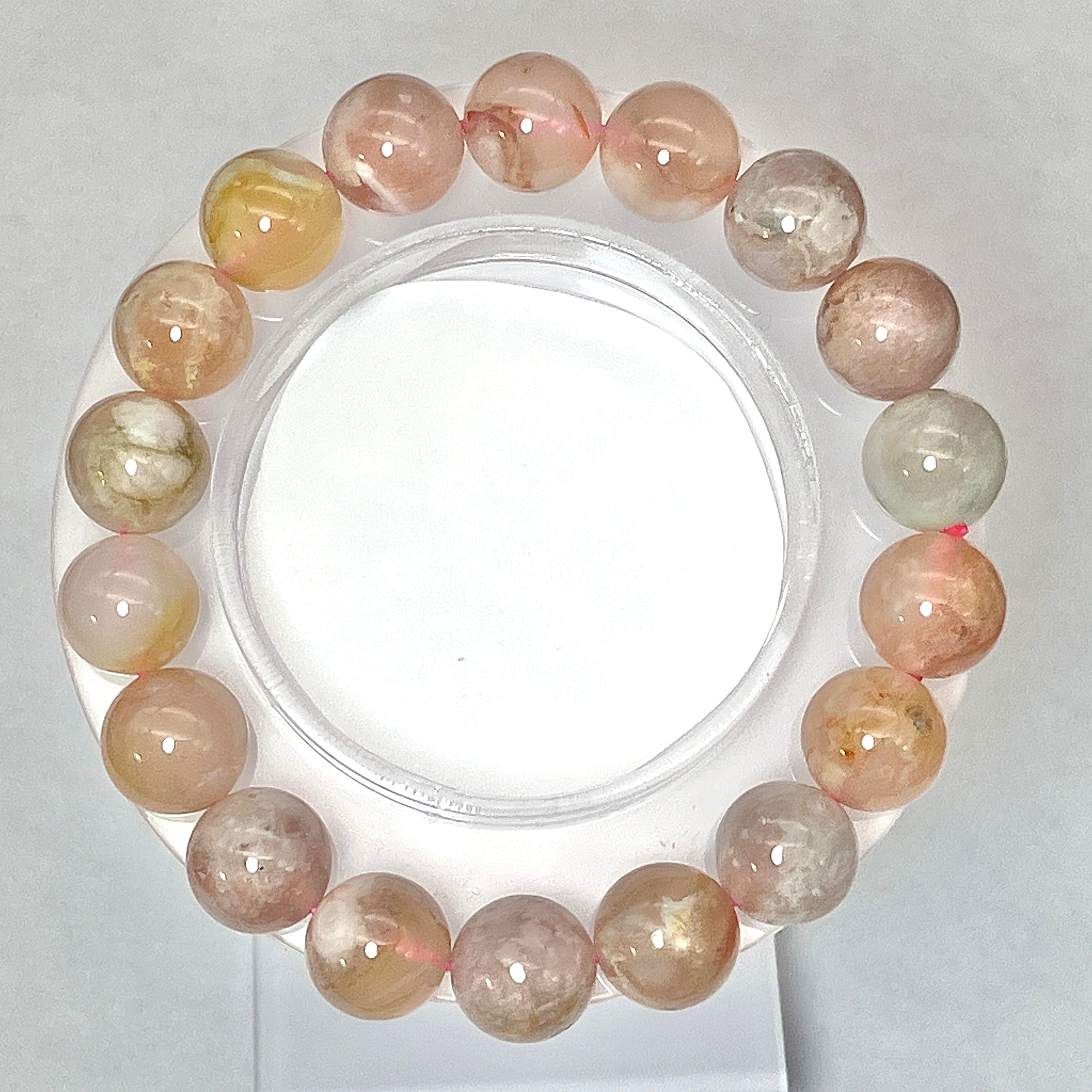 桜メノウブレス 12mm　No,5216