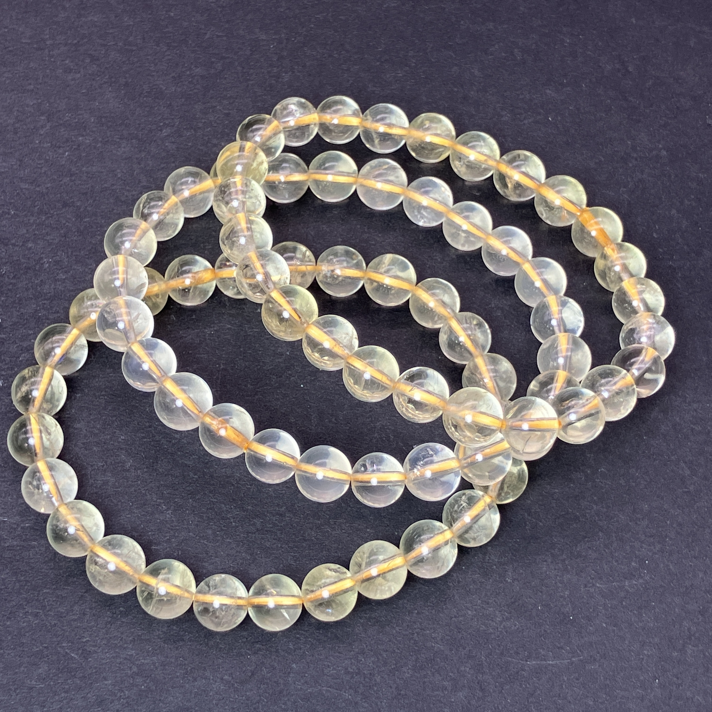 レモン水晶ブレス　7mm　No,5237