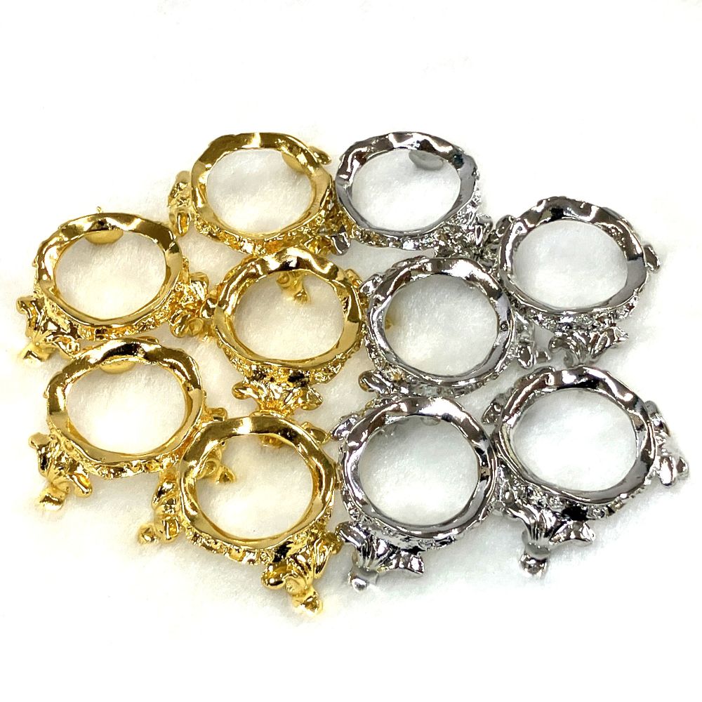 【創業祭】金属台（ゴールド＋シルバー）10個入りセット