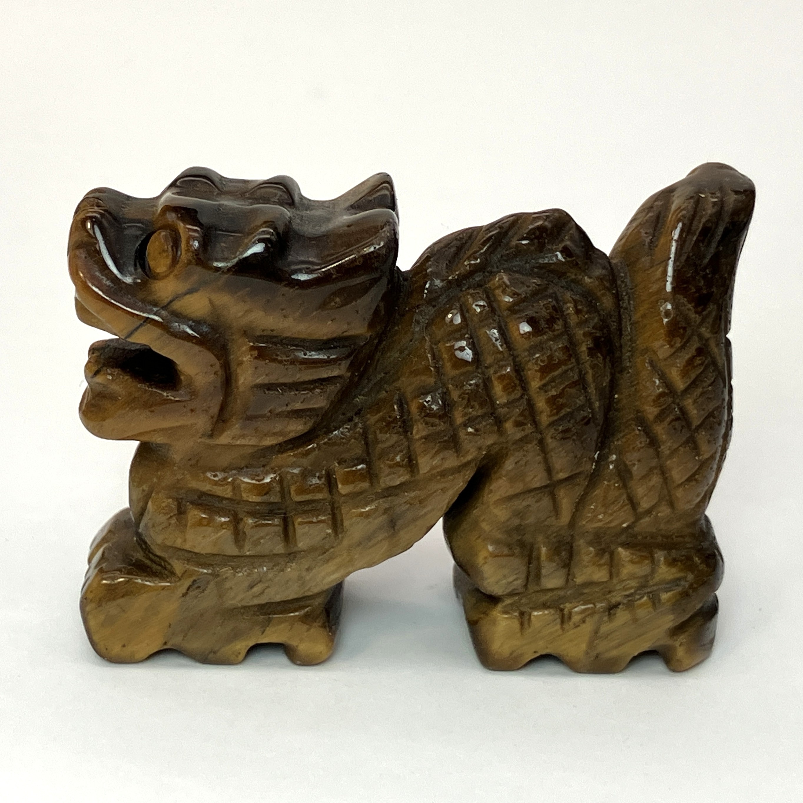 龍 置物　小 　タイガーアイ　No,5495