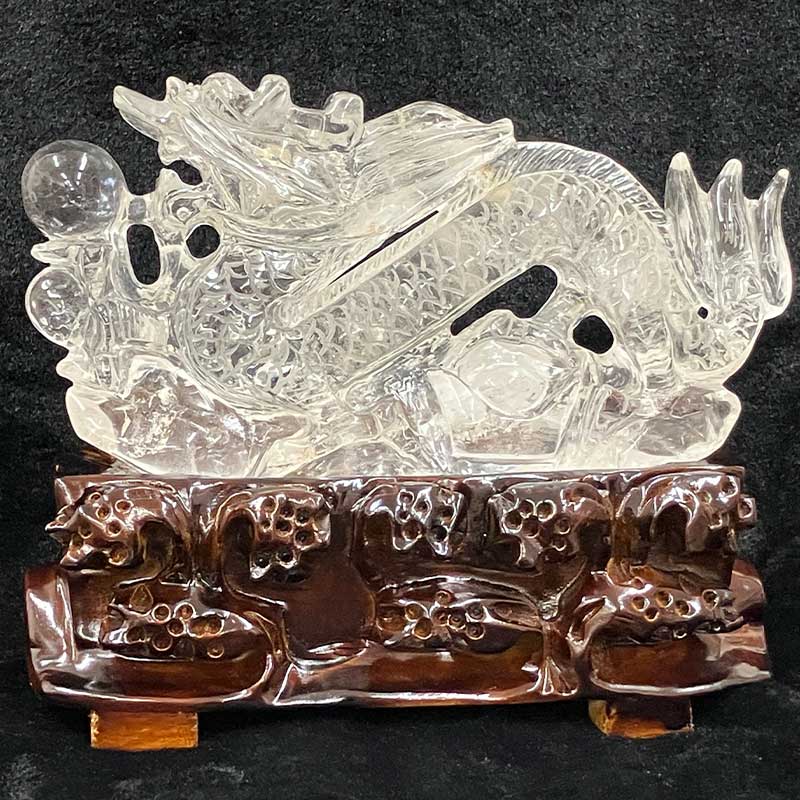 水晶 龍置物　No,5671