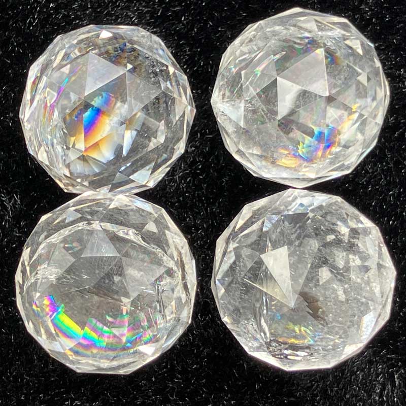 丸玉120面カット A　水晶　No,5745