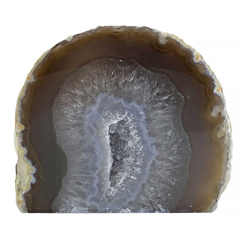 メノウ原石水晶付き（ナチュラル）約300g　No,6052
