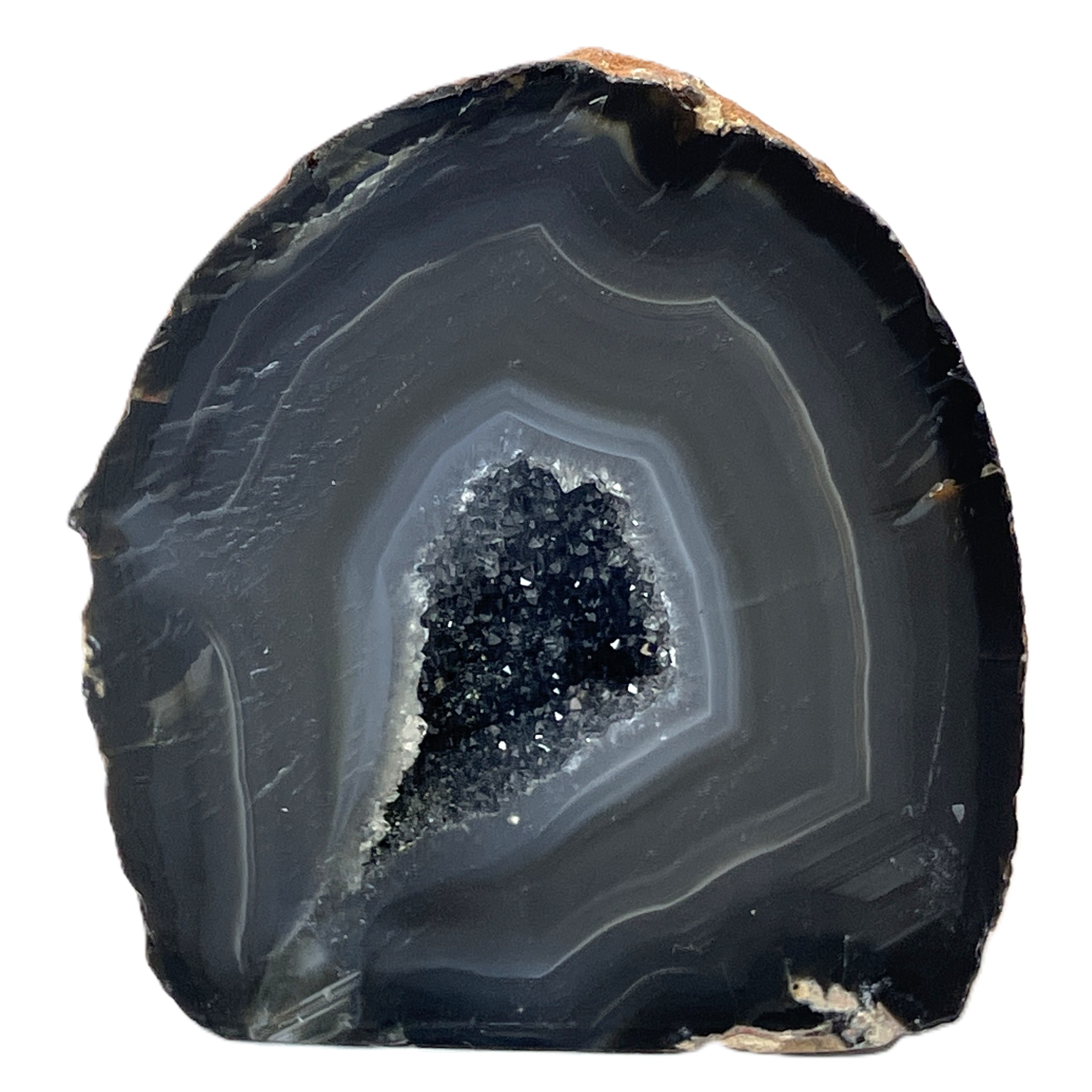 メノウ原石水晶付き（ナチュラル）約200g　No,4703