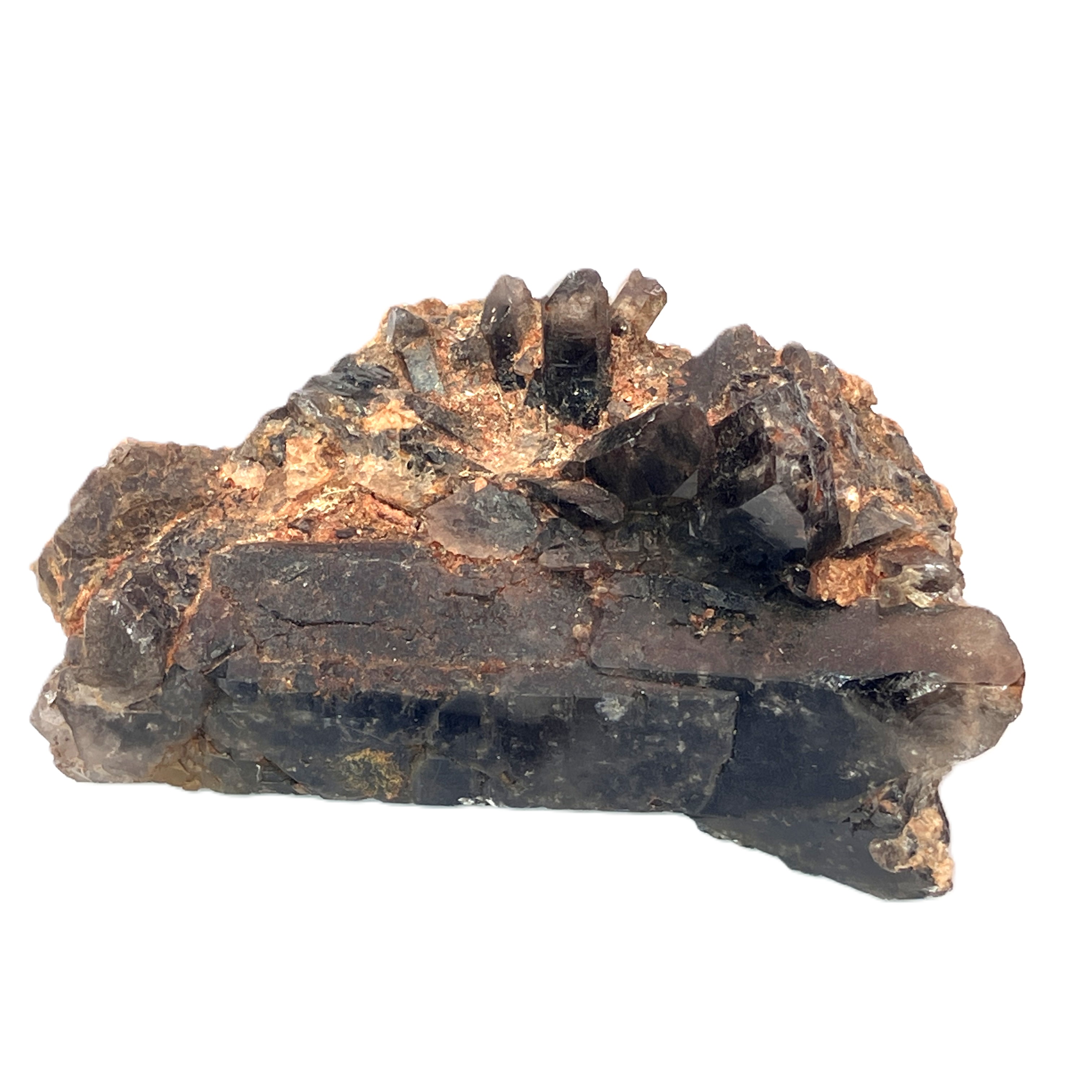 【決算】 黒水晶クラスター マダガスカル焼　約250g　No,4838