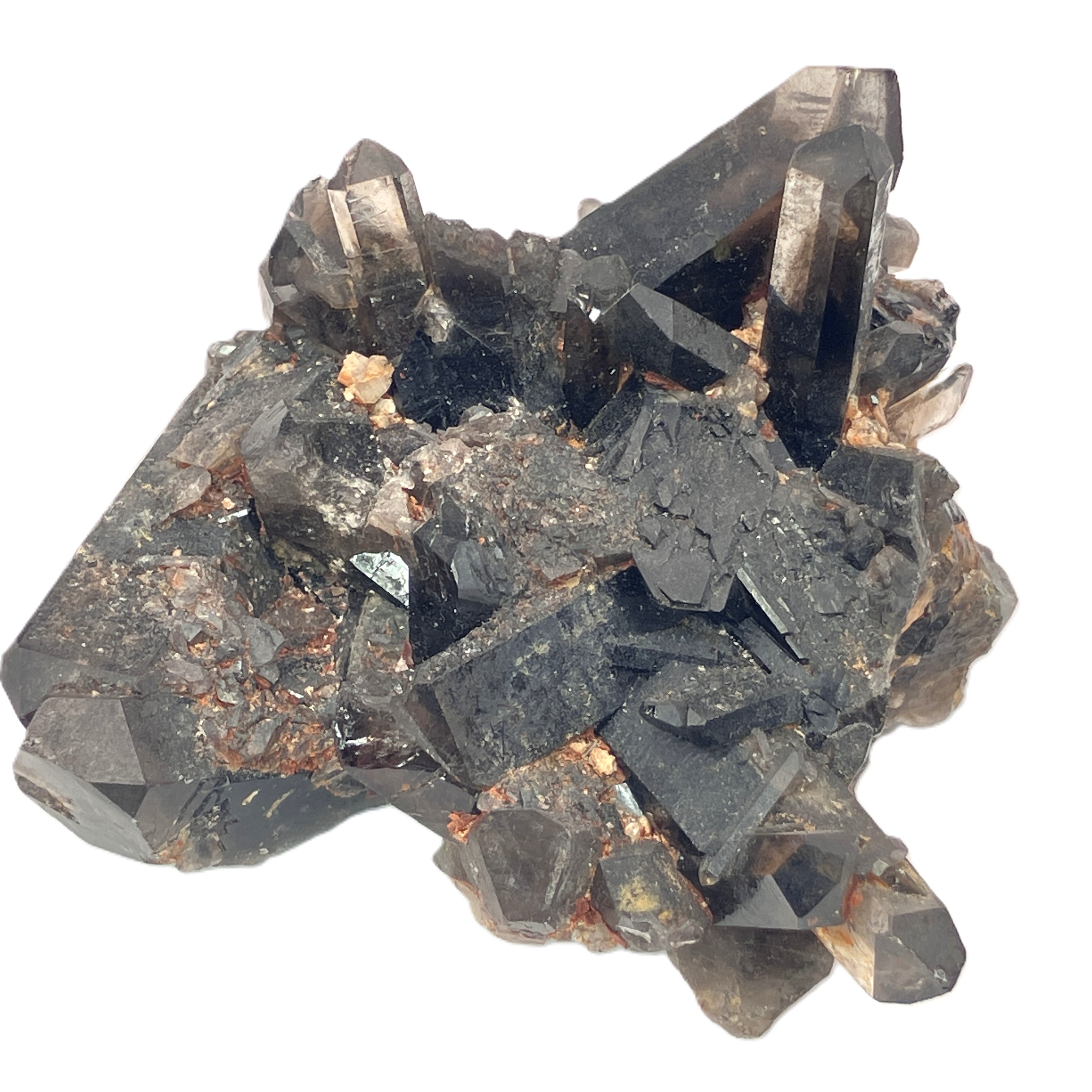 【決算】 黒水晶クラスター マダガスカル焼　約350g　No,4842