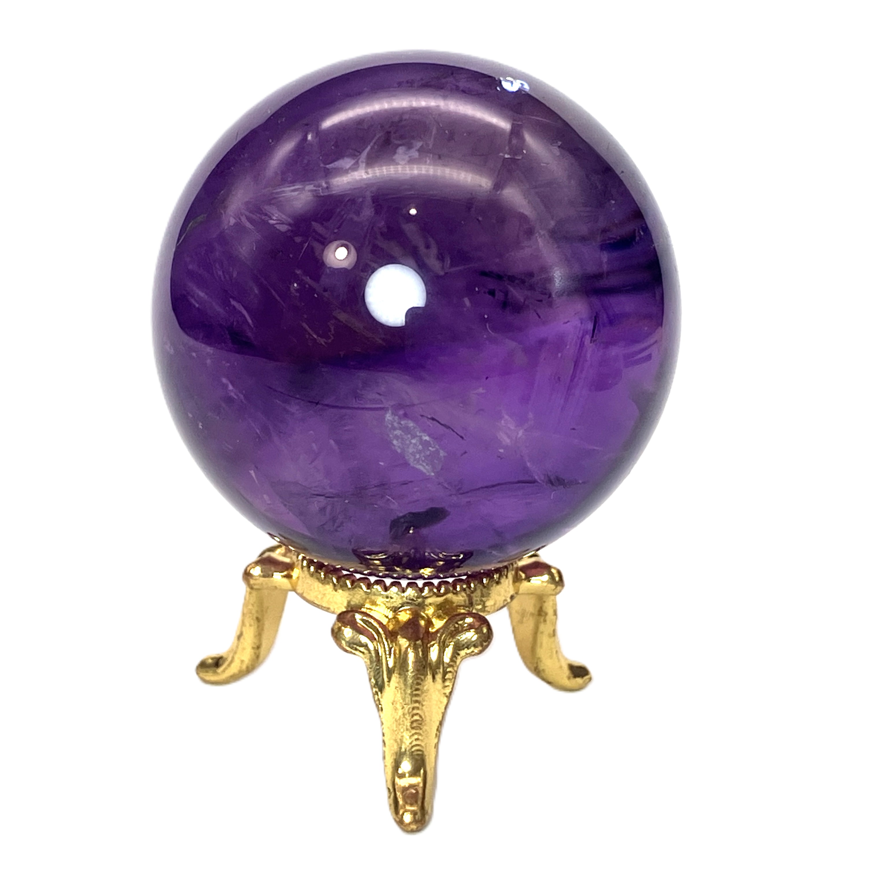 【決算】 アメジスト丸玉（HG）約70g　No,4834