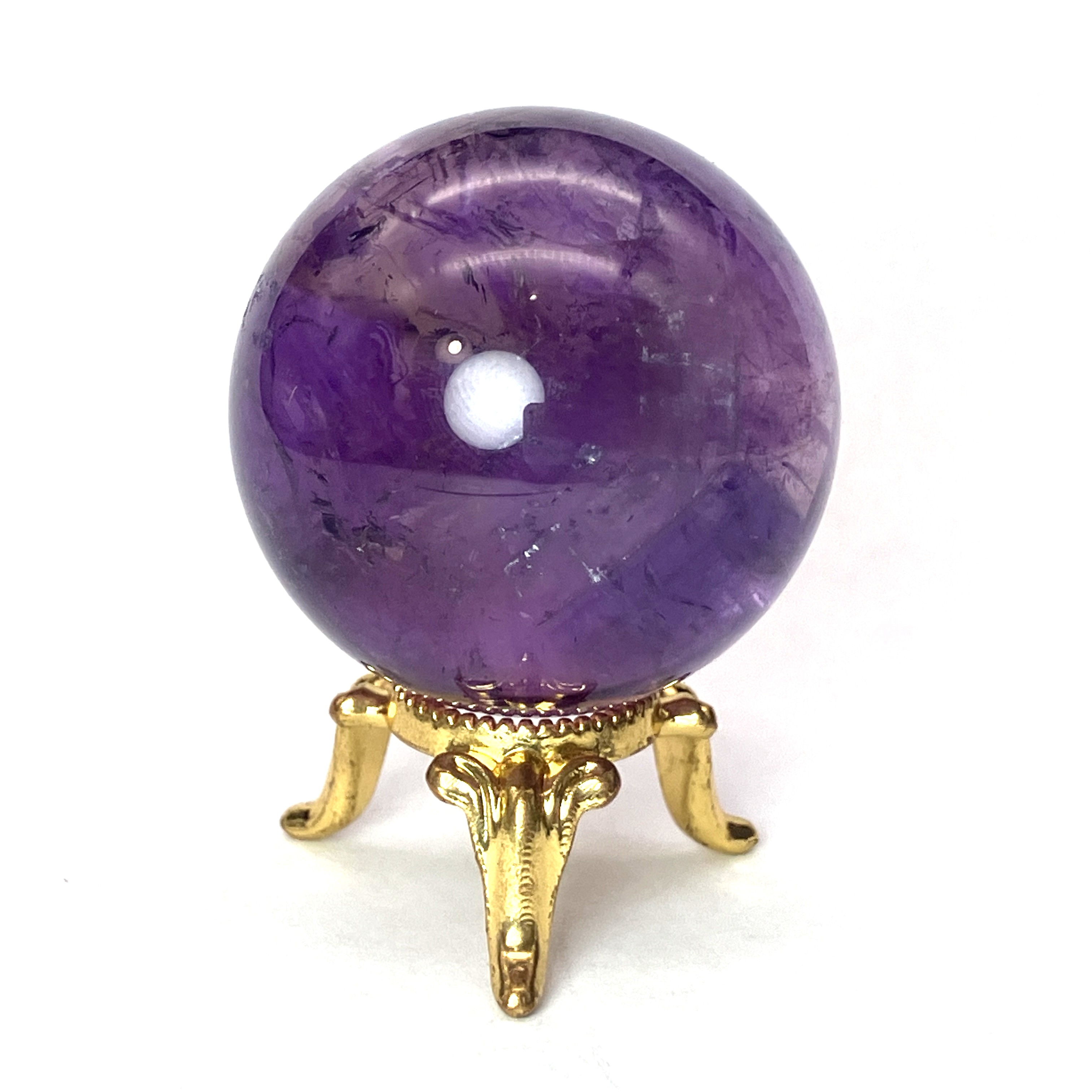 【決算】 アメジスト丸玉（HG）約70g　No,4835