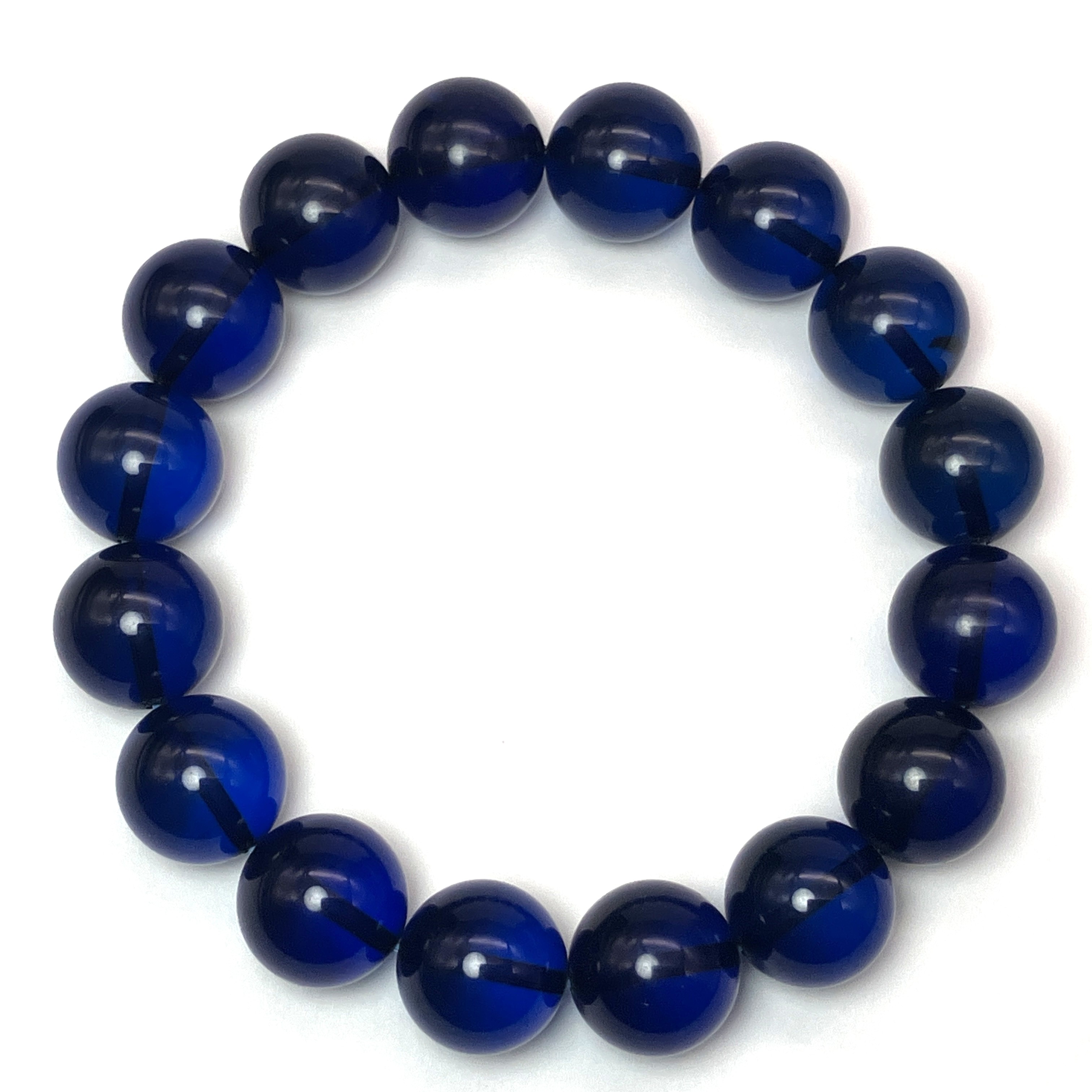 サファイアブルーアンバー ブレス　17g/12ｍｍ　No,4906